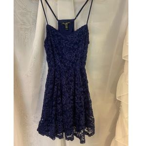 Navy Blue Lace Dress
